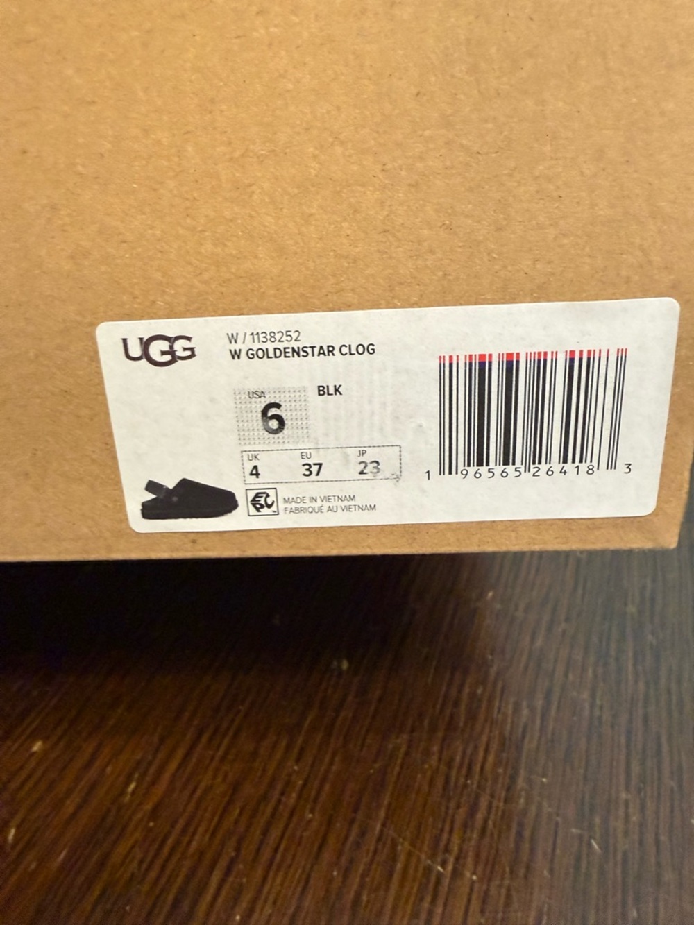 UGG Goldenstar Clog Black Suede Women's Comfort Slippers Size 6 - Picture 7 of 7